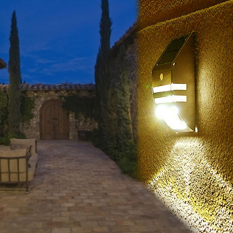 GoolRC Solarbetriebene LED Wandleuchte mit PIR-Bewegungsmelder in Silber und Reinweiß für Garten, Balkon und Außenbereich - Bild 5
