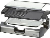 Steba Tischgrill VG 200 Elektrogrill mit Glasdeckel in Schwarz und Silber - Bild 1