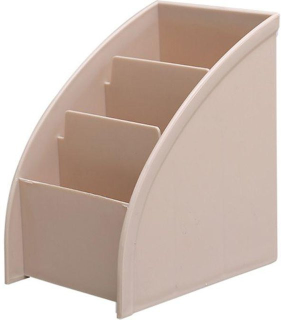 Love Home Garden Kunststoff-Aufbewahrungshalter für Fernbedienungen und Handys, mehrkamprige Desktop-Aufbewahrungsbox, Farbe: Beige, Breite: 13,0 cm, Tiefe: 11,5 cm, Höhe: 8,5 cm - Bild 1