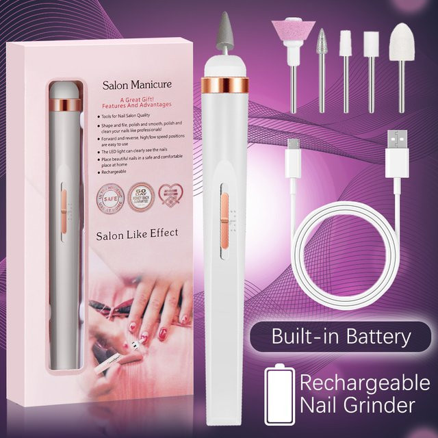 LINMANDA Elektrische Nagelfeile, Pink, Unisex - Bild 1