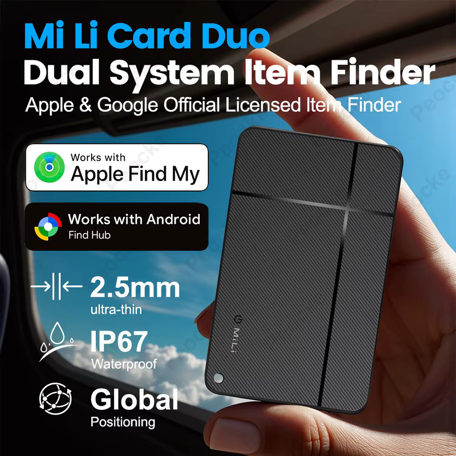 Mili Gepäck-Tracker-Karte in Schwarz mit Bluetooth und GPS für Android und iOS zur kabellosen Standortverfolgung - Bild 2