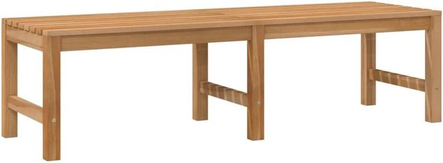 vidaXL Gartenbank aus Teakholz in Braun, B/T/H: 150 x 45 x 45 cm - Bild 1