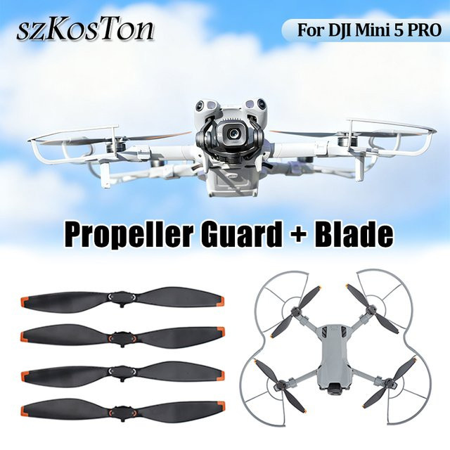 DJI Mini 5 Pro Propellerschutzringe und leichte Flügelklingen als Anti-Kollision Zubehör - Bild 1