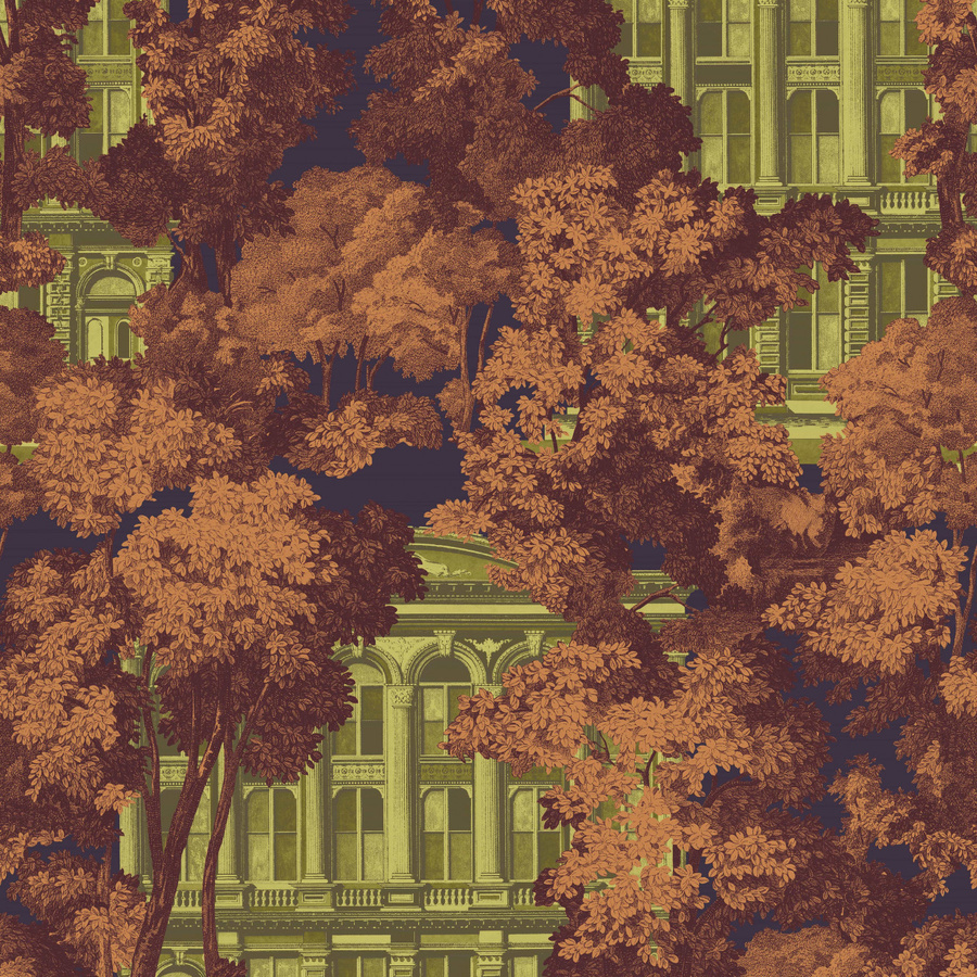 Nobilis Wallpaper Palazzo COS184 Vlies Tapete mit floralem und botanischem Muster in Rot und Multicolour Matt - Bild 1