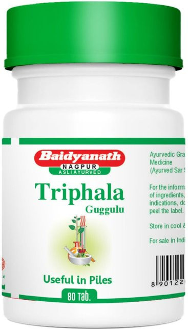 Baidyanath Asli Ayurved Triphala Guggulu Tabletten, 80 Stück - Bild 1
