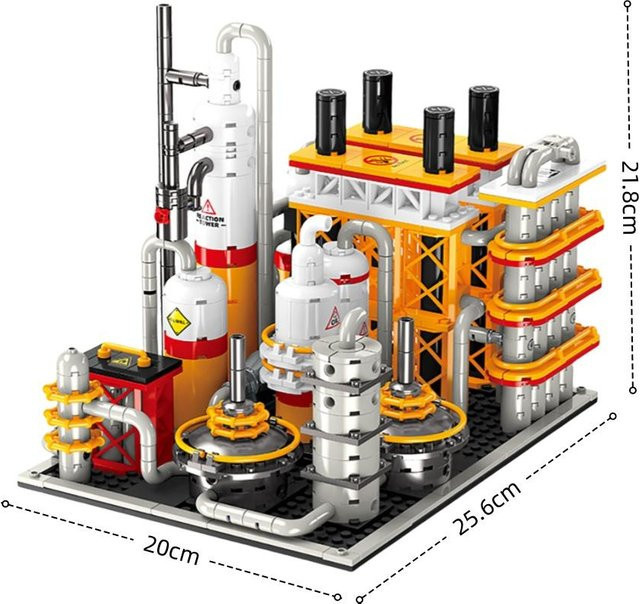 Ölpumpwerk Raffinerie Lagerzentrum Transport Verladestation, 3D Bausteine, ab 14 Jahren - Bild 1