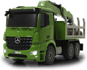 JAMARA Mercedes-Benz Holztransporter Nutzfahrzeuge 1:20 grün - Bild 2