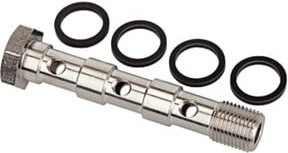 Riegler Hohlschraube dreifach G 3/4 aus vernickeltem Messing in Silber - Bild 1