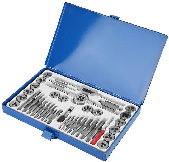 40-teiliges Gewindebohrer-Set von aimo aus Edelstahl in Blau - Bild 1