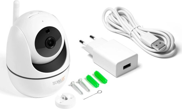 Technaxx TX-146 IP-Überwachungskamera in Weiß mit WLAN und LAN für Full HD Auflösung - Bild 1