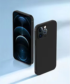 Stoßfeste Silikon-Handyhülle für Apple iPhone 11 bis iPhone 16 Pro Max in Schwarz - Bild 4