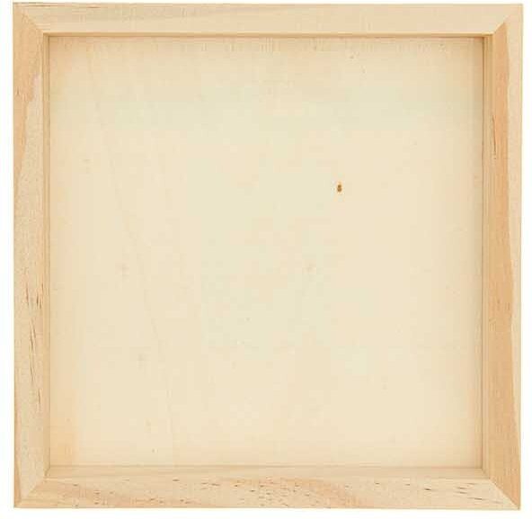 Rico Design Objektrahmen in Natur aus Kiefern- und Pappelholz, B/H: 10,8 x 10,8 cm - Bild 1