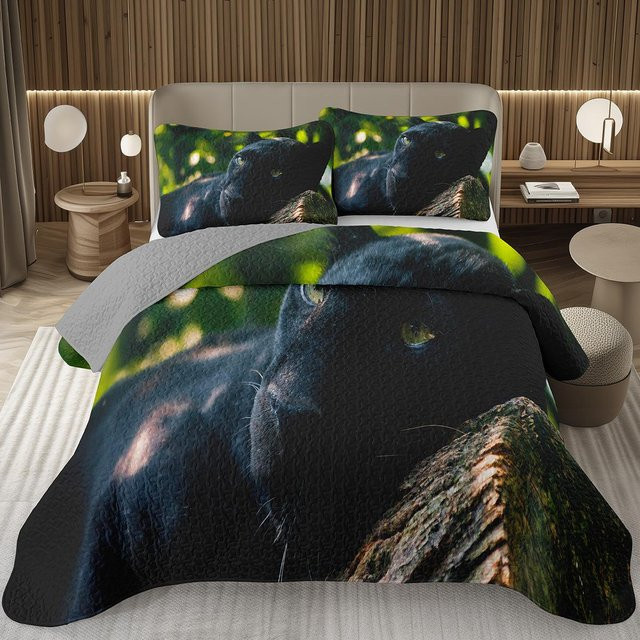 Tinika Chen Bettwäsche-Set mit Leoparden-Print im Safari-Design, 3-teilig, B/H: 135 x 200 cm - Bild 1