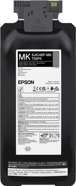 Epson T55P5 Original Tintenpatrone Mattschwarz 480 ml für EPL C8000E - Bild 1