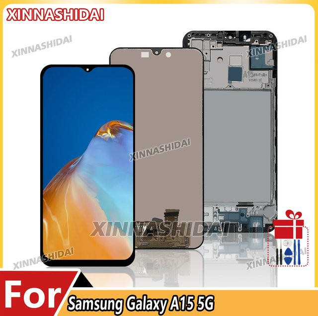 UNAZIPCA TFT-Display mit Touchscreen Digitizer Ersatz-Bildschirmpanel für Samsung Galaxy A15 5G SM-A156 in Schwarz - Bild 1