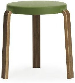Normann Copenhagen Tap Hocker in Grün mit Holzgestell aus Eichenholz oder Walnussholz - Bild 1