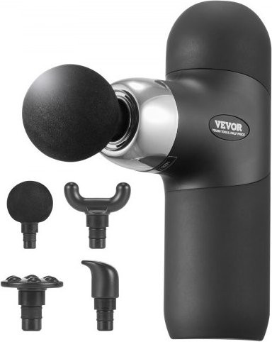 VEVOR Mini Massage Gun Deep Tissue, tragbare Percussion Massagepistole für Sportler zur Muskelentspannung und Schmerzlinderung, Schwarz - Bild 1