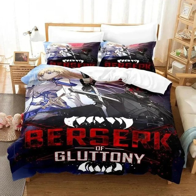 Berserk Anime Bettwäsche Set aus Mikrofaser mit Bettbezug und Kissenbezug, Mehrfarbig, B/H: 70 x 133 cm - Bild 1
