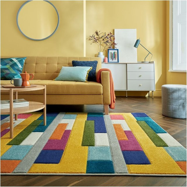 Geometrischer Teppich MOSS von Kadima Design in Bunt, B/B: 160 x 230 cm - Bild 1