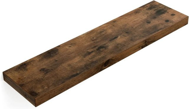 Vasagle Wandboard Braun mit Maserung B: 80 cm, H: 20 cm, T: 3,8 cm - Bild 1