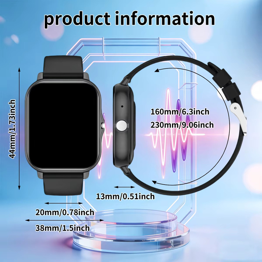 LAXASFIT Kinder-Smartwatch in Schwarz mit Bluetooth-Anruf und Schlaf-Tracking - Bild 3