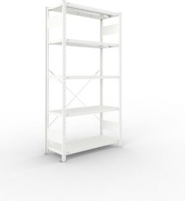 META Steckregal CLIP 330 mit 5 Böden, Farbe: Grau, B/T/H: 200 x 100 x 40 cm - Bild 1