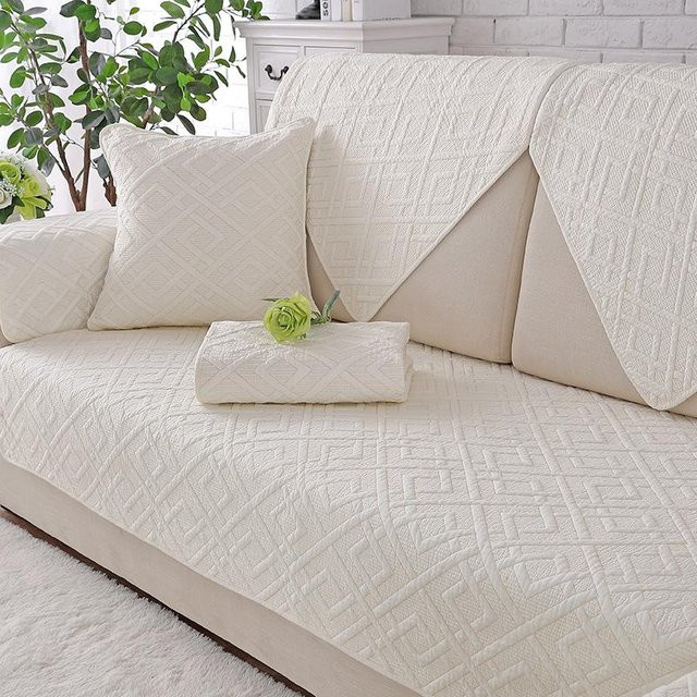 Super Six Sofabezug aus Baumwolle mit floraler Stickerei, beige, B/H: 70 x 90 cm - Bild 1