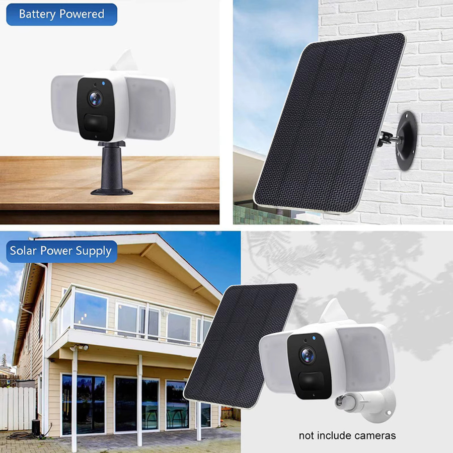 Tragbares Solarpanel in Schwarz mit 3 W, 5 V, monokristalliner Technologie, 360 Grad verstellbarer Halterung und USB-Anschluss, IPX6 wasserfest, ideal für Türklingeln und Hofbeleuchtung - Bild 5