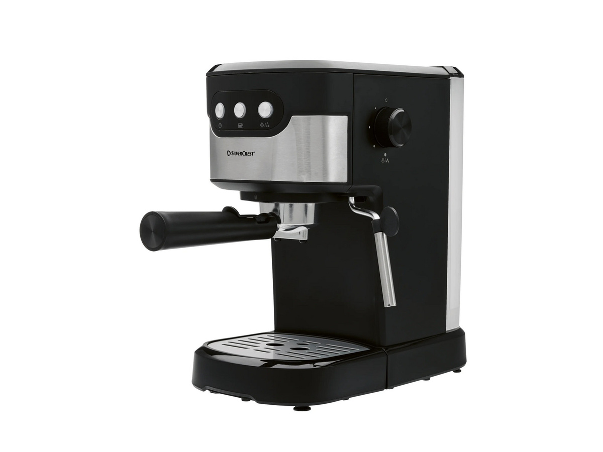 SILVERCREST Espressomaschine mit Siebträgersystem SEMB 1100 B1 in Schwarz und Silber - Bild 4