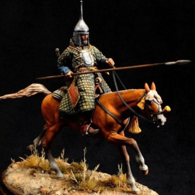 LISM Russische Kavallerie, Harzfigur, Modellbausatz, Maßstab 1:32, Einzelfigur - Bild 1