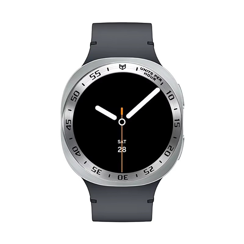CAOWTAN Lünettenring für Samsung Galaxy Watch, Edelstahl, Silber, Unisex - Bild 5