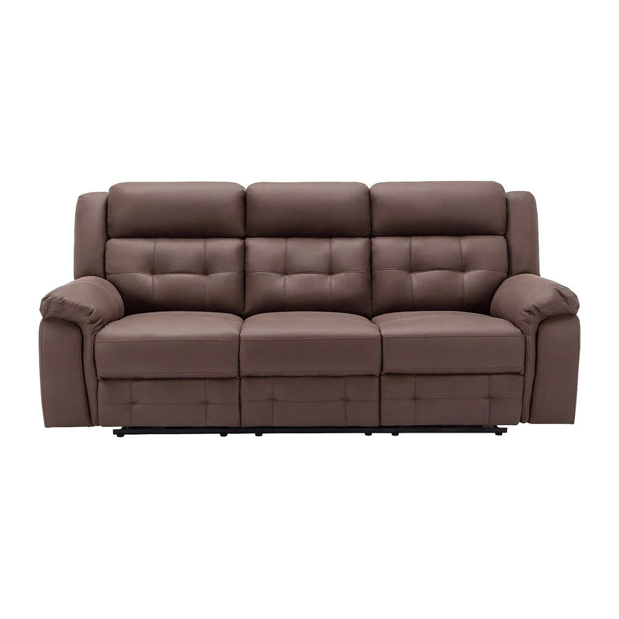 Vente-unique Relaxsofa Ortiano in Braun mit Mikrofaser und Kunstleder im Vintage-Stil - Bild 2