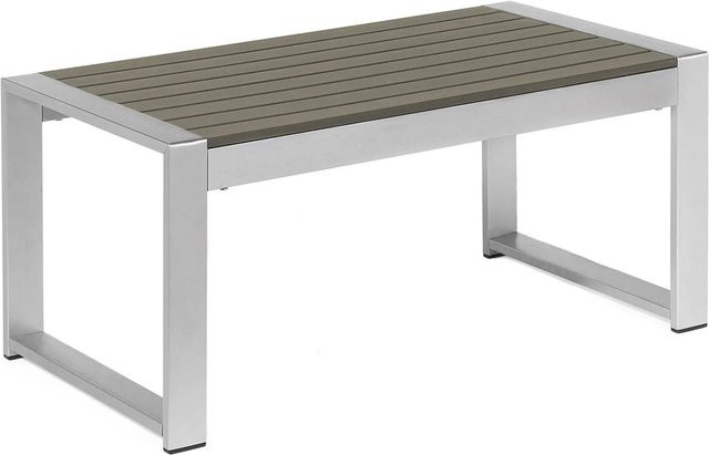 Beliani Couchtisch SALERNO im Industrial Design, Dunkelgrau, B: 90 cm, T: 50 cm, H: 42 cm - Bild 1