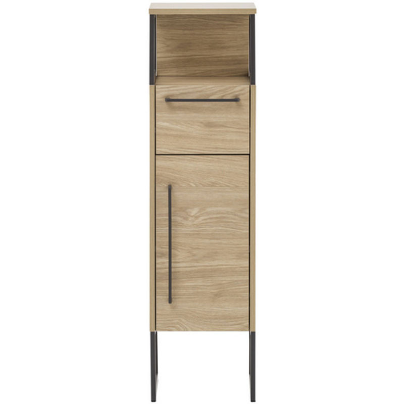 SCHILDMEYER Midischrank Limone Badschrank Eiche hell Nachbildung B/H/T: 30,4 x 112,5 x 33,1 cm - Bild 2