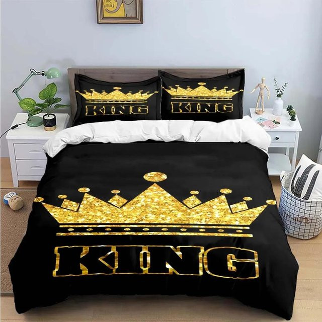 JMG Household Supplies Bettwäsche-Set mit Tier-Motiv in Schwarz, Material Mikrofaser, B/H: 172 x 218 cm - Bild 1