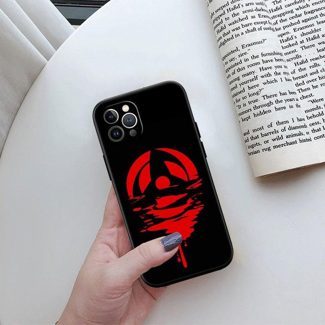 Anime Naruto Handyhülle für Apple iPhone 16 15 14 13 Pro Max Plus Mini in Schwarz - Bild 1
