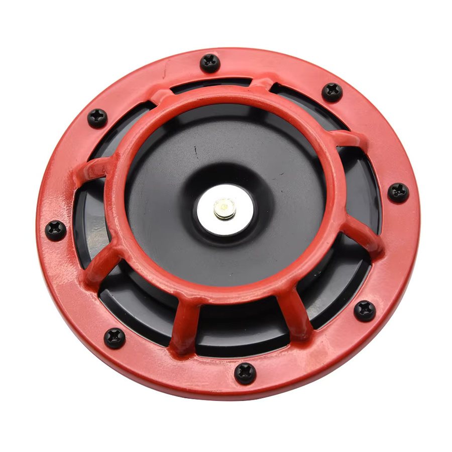 Hella Schneckenhorn Autohupe Set 12V 115dB in Chrom und Silber mit Rot - Bild 3