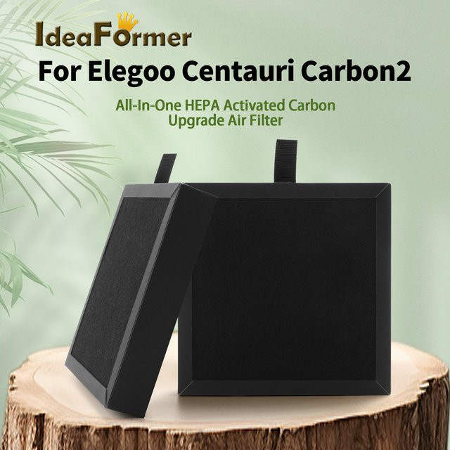 Elegoo Centauri Carbon Aktivkohle Filter für 3D-Drucker zur Geruchseliminierung, 1/2 Stück, Schwarz - Bild 1
