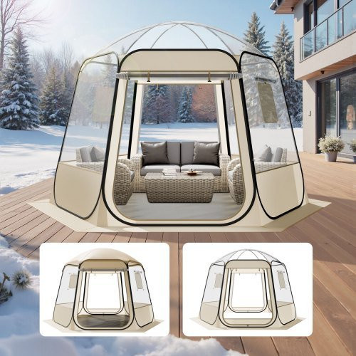 VEVOR Pop-up Bubble Zelt transparentes Campingzelt mit 540 Grad Panoramablick für 4 bis 8 Personen B/T/H: 305 x 275 x 220 cm - Bild 1