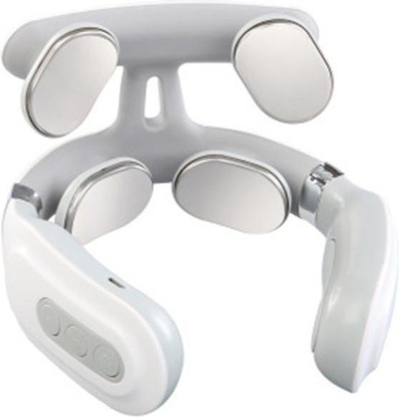 Binchi Health Technology Intelligentes Nackenmassagegerät mit EMS Wärmetherapie und 3D Shiatsu zur Muskelentspannung in Weiß - Bild 1