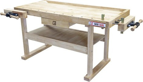 Holzmann Werkbank aus Holz in Rot, B/H/L: 71,5 x 17 x 158,5 cm - Bild 1