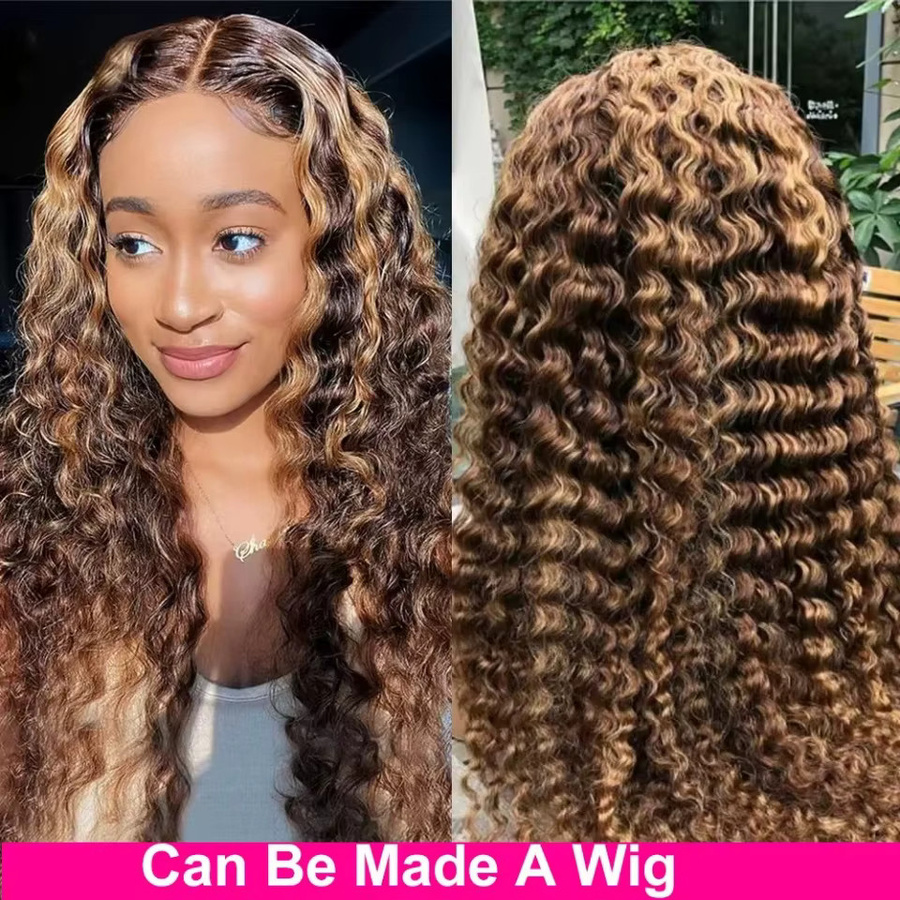 Highlight Jerry Curly Echthaar-Weave-Bündel, Kinky Curly, Honigblonde, Brasilianisches Rohhaar, Unisex - Bild 5
