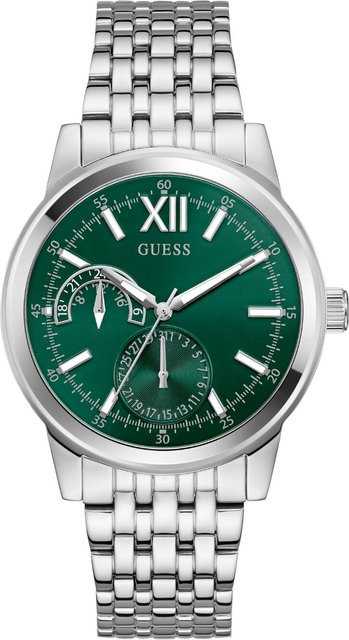 Guess Armbanduhr Emerson, Quarz, Edelstahl, Grün, 42 mm, Herren - Bild 1