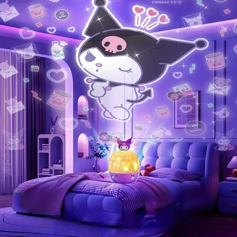 Bandai Kuromi Rotierender Sternenhimmel-Projektor mit Cinnamoroll-Muster als Kawaii Atmosphärenlicht und Geburtstagsgeschenk - Bild 2