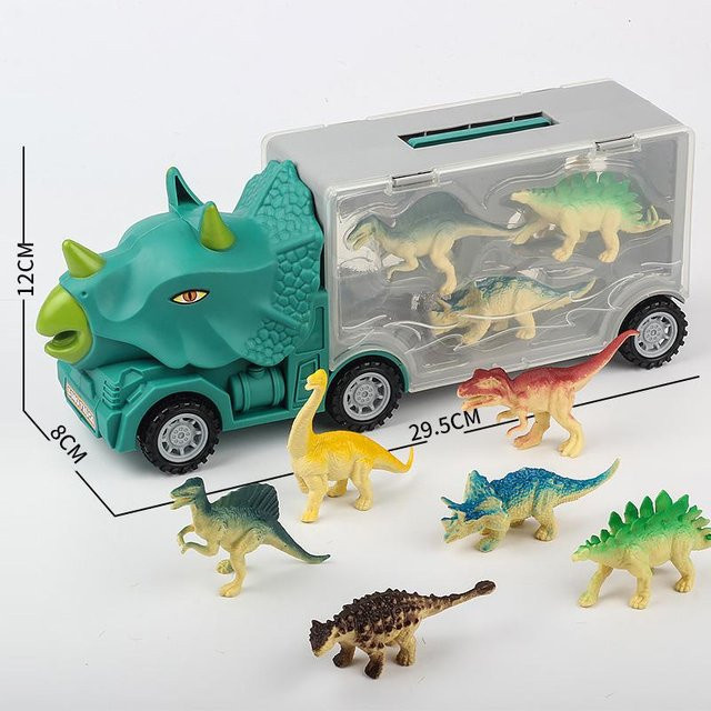 Linyi toy car Dinosaurier Baustellenfahrzeug Flotte, Transportfahrzeug, ab 0 Jahren - Bild 1