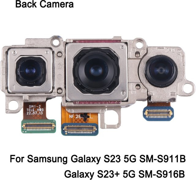 Samsung Ersatz-Kamera-Set für Galaxy S23 5G SM-S911B und S23 Plus SM-S916B inklusive Telefoto-, Weitwinkel- und Hauptkamera in Silber - Bild 1