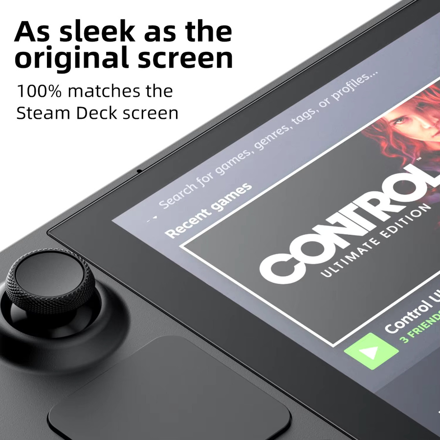 Skull & Co. Displayschutzfolie aus gehärtetem Glas mit Positionierer für Steam Deck LCD und OLED, 2 Stück, transparent - Bild 3