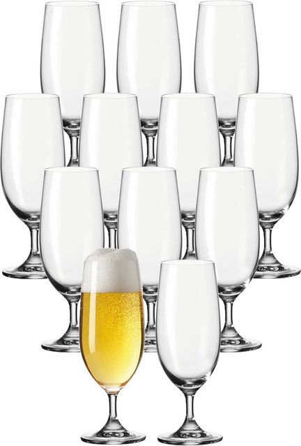 Leonardo Biergläser Daily aus Glas, transparent, 12er Set, 360 ml pro Glas - Bild 1