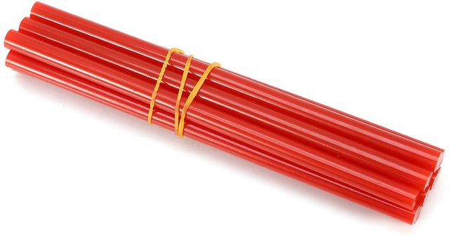KaiSai 10er Set bunte Heißklebestäbchen aus Polyurethan in Rot für Bastelarbeiten und DIY-Projekte, Durchmesser: 7 mm, Länge: 150 mm - Bild 1