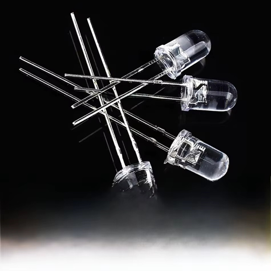 TiaoChongYi LED Superhelle 5mm Leuchtdioden mit Widerstand für Auto Dashboard Anzeige, Farben: Warmweiß, Rot, Blau, Transparent - Bild 1